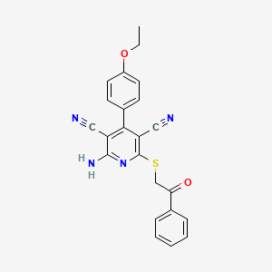 2-Amino-4-(4-ethoxyphenyl)-6-((2-oxo-2-phenylethyl)thio)pyridine-3,5-dicarbonitrile