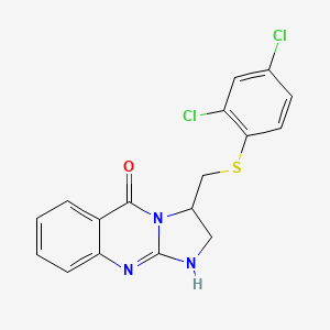 3-{[(2,4-dichlorophenyl)sulfanyl]methyl}-2,3-dihydroimidazo[2,1-b]quinazolin-5(1H)-one