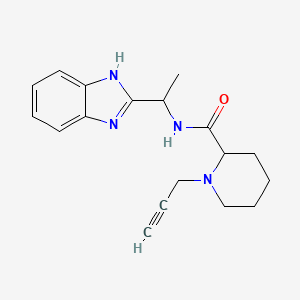 N-[1-(1H-1,3-benzodiazol-2-yl)ethyl]-1-(prop-2-yn-1-yl)piperidine-2-carboxamide