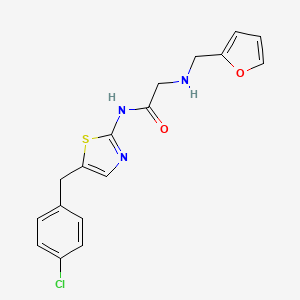 N-(5-(4-chlorobenzyl)thiazol-2-yl)-2-((furan-2-ylmethyl)amino)acetamide