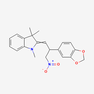 2-[2-(2H-1,3-benzodioxol-5-yl)-3-nitropropylidene]-1,3,3-trimethyl-2,3-dihydro-1H-indole