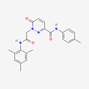 molecular formula C23H24N4O3 B2464782 1-(2-(mesitylamino)-2-oxoethyl)-6-oxo-N-(p-tolyl)-1,6-dihydropyridazine-3-carboxamide CAS No. 932990-75-5