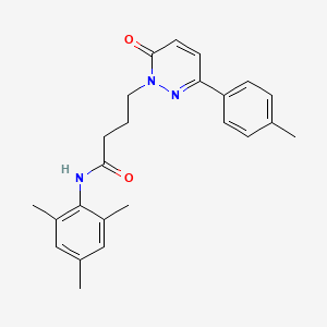 molecular formula C24H27N3O2 B2464783 N-mesityl-4-(6-oxo-3-(p-tolyl)pyridazin-1(6H)-yl)butanamide CAS No. 946322-44-7
