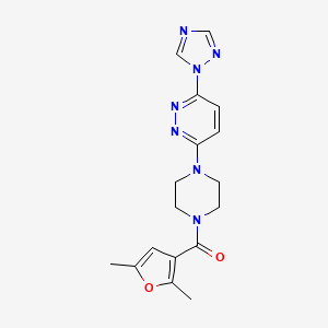 (4-(6-(1H-1,2,4-triazol-1-yl)pyridazin-3-yl)piperazin-1-yl)(2,5-dimethylfuran-3-yl)methanone