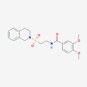 N-(2-((3,4-dihydroisoquinolin-2(1H)-yl)sulfonyl)ethyl)-3,4-dimethoxybenzamide