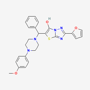 2-(Furan-2-yl)-5-((4-(4-methoxyphenyl)piperazin-1-yl)(phenyl)methyl)thiazolo[3,2-b][1,2,4]triazol-6-ol