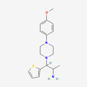 molecular formula C18H25N3OS B2464800 1-(4-(4-Methoxyphenyl)piperazin-1-yl)-1-(thiophen-2-yl)propan-2-amine CAS No. 941868-17-3