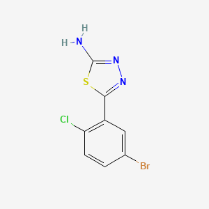5-(5-Bromo-2-chlorophenyl)-1,3,4-thiadiazol-2-amine