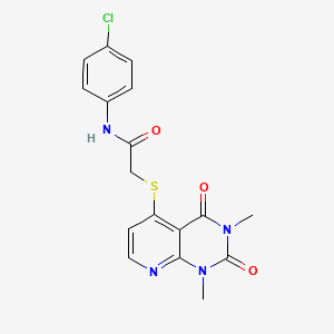 molecular formula C17H15ClN4O3S B2464815 N-(4-chlorophenyl)-2-(1,3-dimethyl-2,4-dioxopyrido[2,3-d]pyrimidin-5-yl)sulfanylacetamide CAS No. 899988-45-5