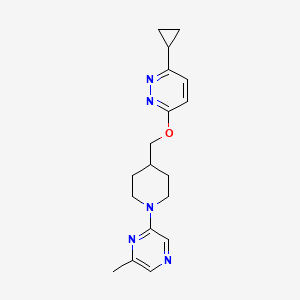 2-[4-[(6-Cyclopropylpyridazin-3-yl)oxymethyl]piperidin-1-yl]-6-methylpyrazine