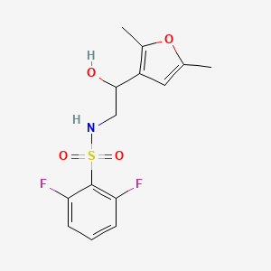molecular formula C14H15F2NO4S B2464861 N-(2-(2,5-dimethylfuran-3-yl)-2-hydroxyethyl)-2,6-difluorobenzenesulfonamide CAS No. 2319834-78-9
