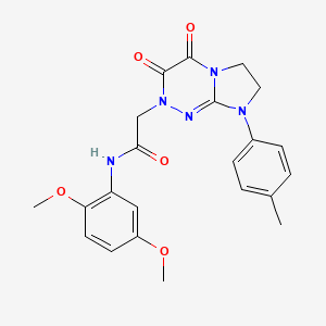 molecular formula C22H23N5O5 B2464935 N-(2,5-dimethoxyphenyl)-2-(3,4-dioxo-8-(p-tolyl)-3,4,7,8-tetrahydroimidazo[2,1-c][1,2,4]triazin-2(6H)-yl)acetamide CAS No. 941996-88-9