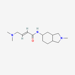 molecular formula C15H27N3O B2464943 (E)-4-(Dimethylamino)-N-(2-methyl-1,3,3a,4,5,6,7,7a-octahydroisoindol-5-yl)but-2-enamide CAS No. 2411335-50-5
