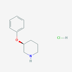 molecular formula C11H16ClNO B2464944 (3S)-3-Phenoxypiperidine;hydrochloride CAS No. 2503155-65-3