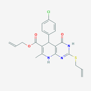 B2464955 Allyl 2-(allylthio)-5-(4-chlorophenyl)-7-methyl-4-oxo-3,4,5,8-tetrahydropyrido[2,3-d]pyrimidine-6-carboxylate CAS No. 924115-41-3
