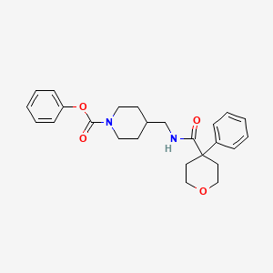 molecular formula C25H30N2O4 B2464966 phenyl 4-{[(4-phenyloxan-4-yl)formamido]methyl}piperidine-1-carboxylate CAS No. 1235327-18-0