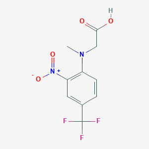 molecular formula C10H9F3N2O4 B2464971 2-[Methyl-2-nitro-4-(trifluoromethyl)anilino]acetic acid CAS No. 145323-39-3