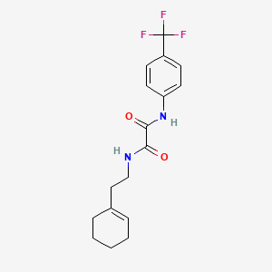 molecular formula C17H19F3N2O2 B2465003 N'-[2-(cyclohex-1-en-1-yl)ethyl]-N-[4-(trifluoromethyl)phenyl]ethanediamide CAS No. 920393-74-4