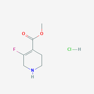 molecular formula C7H11ClFNO2 B2465094 Methyl 5-Fluoro-1,2,3,6-tetrahydropyridine-4-carboxylate Hydrochloride CAS No. 2344681-42-9
