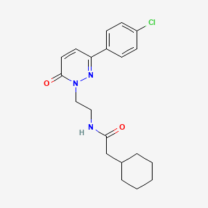 molecular formula C20H24ClN3O2 B2465142 N-(2-(3-(4-chlorophenyl)-6-oxopyridazin-1(6H)-yl)ethyl)-2-cyclohexylacetamide CAS No. 921805-04-1