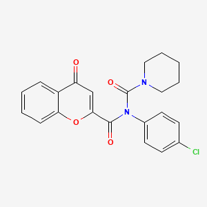 molecular formula C22H19ClN2O4 B2465147 N-(4-chlorophenyl)-4-oxo-N-(piperidine-1-carbonyl)-4H-chromene-2-carboxamide CAS No. 899951-25-8