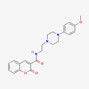 molecular formula C23H25N3O4 B2465157 N-{2-[4-(4-methoxyphenyl)piperazin-1-yl]ethyl}-2-oxo-2H-chromene-3-carboxamide CAS No. 440117-73-7
