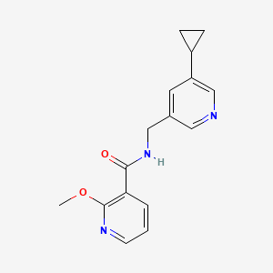 molecular formula C16H17N3O2 B2465158 N-[(5-cyclopropylpyridin-3-yl)methyl]-2-methoxypyridine-3-carboxamide CAS No. 2034616-02-7