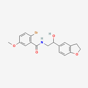 molecular formula C18H18BrNO4 B2465168 2-BROMO-N-[2-(2,3-DIHYDRO-1-BENZOFURAN-5-YL)-2-HYDROXYETHYL]-5-METHOXYBENZAMIDE CAS No. 1421457-08-0