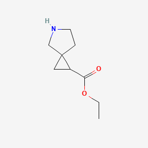 molecular formula C9H15NO2 B2465188 ethyl 5-azaspiro[2.4]heptane-2-carboxylate CAS No. 1624795-92-1
