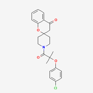 molecular formula C23H24ClNO4 B2465201 1'-(2-(4-Chlorophenoxy)-2-methylpropanoyl)spiro[chroman-2,4'-piperidin]-4-one CAS No. 877811-18-2