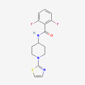 molecular formula C15H15F2N3OS B2465233 2,6-DIFLUORO-N-[1-(1,3-THIAZOL-2-YL)PIPERIDIN-4-YL]BENZAMIDE CAS No. 1448066-49-6