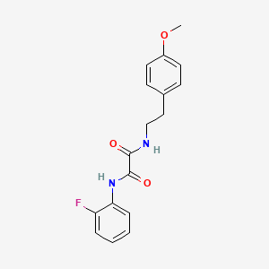 molecular formula C17H17FN2O3 B2465247 N-(2-fluorophenyl)-N'-[2-(4-methoxyphenyl)ethyl]ethanediamide CAS No. 364743-52-2