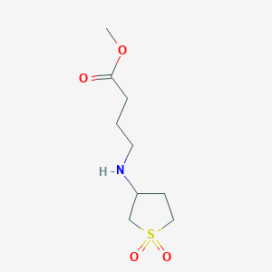 molecular formula C9H18ClNO4S B2465269 methyl 4-[(1,1-dioxo-1 CAS No. 1245569-32-7
