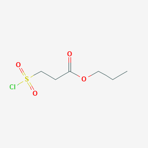 molecular formula C6H11ClO4S B2465278 Propyl 3-chlorosulfonylpropanoate CAS No. 1097796-45-6