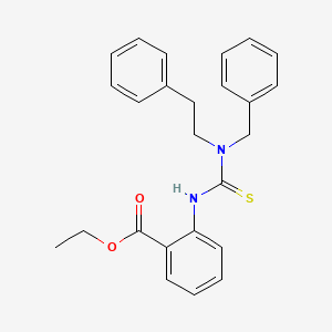 molecular formula C25H26N2O2S B2465307 ethyl 2-{[benzyl(2-phenylethyl)carbamothioyl]amino}benzoate CAS No. 865656-86-6