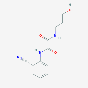 molecular formula C12H13N3O3 B2465320 N1-(2-cyanophenyl)-N2-(3-hydroxypropyl)oxalamide CAS No. 886900-13-6