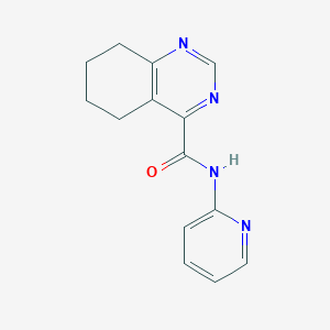 molecular formula C14H14N4O B2465376 N-(pyridin-2-yl)-5,6,7,8-tetrahydroquinazoline-4-carboxamide CAS No. 2415599-93-6