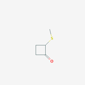 molecular formula C5H8OS B2465385 2-(Methylsulfanyl)cyclobutan-1-one CAS No. 130647-49-3