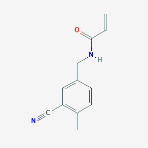 molecular formula C12H12N2O B2465400 N-[(3-Cyano-4-methylphenyl)methyl]prop-2-enamide CAS No. 2167033-34-1