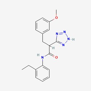 molecular formula C19H21N5O2 B2465403 N-(2-ethylphenyl)-3-(3-methoxyphenyl)-2-(2H-1,2,3,4-tetrazol-5-yl)propanamide CAS No. 483993-38-0