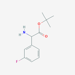molecular formula C12H16FNO2 B2465448 Tert-butyl 2-amino-2-(3-fluorophenyl)acetate CAS No. 2248256-93-9