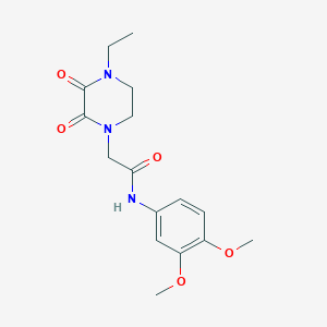 molecular formula C16H21N3O5 B2465484 N-(3,4-dimethoxyphenyl)-2-(4-ethyl-2,3-dioxopiperazin-1-yl)acetamide CAS No. 868680-56-2