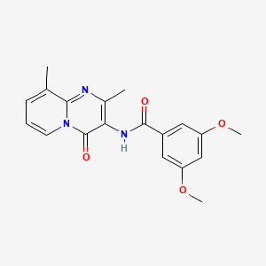 molecular formula C19H19N3O4 B2465485 N-(2,9-dimethyl-4-oxo-4H-pyrido[1,2-a]pyrimidin-3-yl)-3,5-dimethoxybenzamide CAS No. 941923-39-3