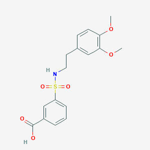 molecular formula C17H19NO6S B2465492 3-({[2-(3,4-Dimethoxyphenyl)ethyl]amino}sulfonyl)benzoic acid CAS No. 695191-70-9