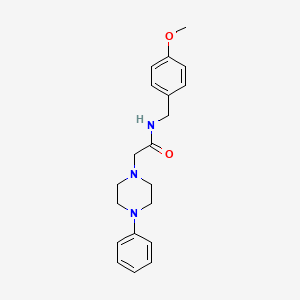 molecular formula C20H25N3O2 B2465504 N-[(4-methoxyphenyl)methyl]-2-(4-phenylpiperazin-1-yl)acetamide CAS No. 882749-06-6