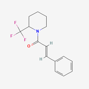 molecular formula C15H16F3NO B2465526 (E)-3-phenyl-1-(2-(trifluoromethyl)piperidin-1-yl)prop-2-en-1-one CAS No. 2034997-09-4