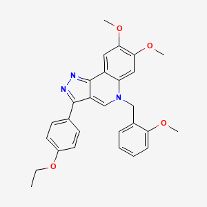 B2465574 3-(4-ethoxyphenyl)-7,8-dimethoxy-5-(2-methoxybenzyl)-5H-pyrazolo[4,3-c]quinoline CAS No. 872198-48-6
