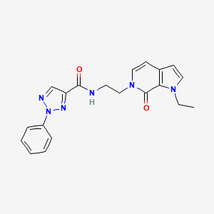 molecular formula C20H20N6O2 B2465602 N-(2-(1-ethyl-7-oxo-1H-pyrrolo[2,3-c]pyridin-6(7H)-yl)ethyl)-2-phenyl-2H-1,2,3-triazole-4-carboxamide CAS No. 2034460-84-7