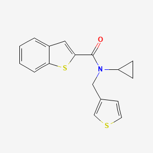 molecular formula C17H15NOS2 B2465613 N-cyclopropyl-N-(thiophen-3-ylmethyl)benzo[b]thiophene-2-carboxamide CAS No. 2034409-22-6