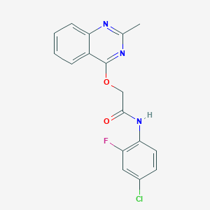 molecular formula C17H13ClFN3O2 B2465615 N-(4-chloro-2-fluorophenyl)-2-[(2-methylquinazolin-4-yl)oxy]acetamide CAS No. 1115933-32-8